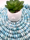 Larimar Roundel Beads 10 mm AAA Quality Length 40 cm Larimar Good Quality beads - Larimar Rondelle Beads