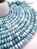 Larimar Roundel Beads 10 mm AAA Quality Length 40 cm Larimar Good Quality beads - Larimar Rondelle Beads