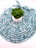 Larimar Roundel Beads 10 mm AAA Quality Length 40 cm Larimar Good Quality beads - Larimar Rondelle Beads