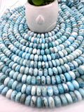 Larimar Roundel Beads 10 mm AAA Quality Length 40 cm Larimar Good Quality beads - Larimar Rondelle Beads