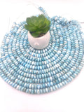 Larimar Roundel Beads 10 mm AAA Quality Length 40 cm Larimar Good Quality beads - Larimar Rondelle Beads
