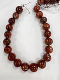 18mm Red Phantom Quartz Round Beads – AAA Quality Gemstone Strand, origin Brazil. natural gemstone