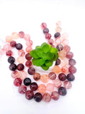 20mm Flower Quartz Round Beads – AAA Quality Gemstone Strand, origin Brazil. natural big size gemstone. Crystal flower Quartz.