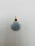 Gemstone Charm Carving Fancy Shape 16x16 mm Size - 925 Silver and gold plating- Gemstone Pendant- Silver pendant with 1 Inlay gemstone