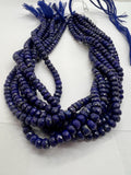 Lapis 6mm faceted roundel Beads - good Quality - Length 14 ''- Natural Lapis lazuli, faceted Beads