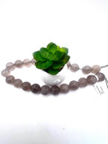 19mm Rutilated Quartz Round Beads – AAA Quality Gemstone Strand, origin Brazil.