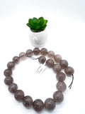 20mm Rutilated Quartz Round Beads – AAA Quality Gemstone Strand, origin Brazil.
