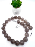 20mm Rutilated Quartz Round Beads – AAA Quality Gemstone Strand, origin Brazil.