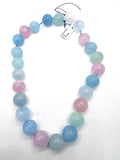 18MM Multi Aquamarine Round Beads - AAA Quality - Length 40 cm- Natural Aquamarine from Brazil.