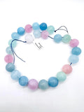 18MM Multi Aquamarine Round Beads - AAA Quality - Length 40 cm- Natural Aquamarine from Brazil.