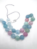 18MM Multi Aquamarine Round Beads - AAA Quality - Length 40 cm- Natural Aquamarine from Brazil.