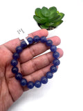 Tanzanite Bracelet 10 mm Size • Code # T1• AAA+ Quality • 7.5'' length • Natural Tanzanite • Tanzanite Round Bracelet, origin Tanzania