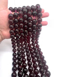 Hessonite Garnet Round 16mm Beads - AAA Quality Beads- Length 16 Inch, origin Mozambique