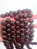 Hessonite Garnet Round 16mm Beads - AAA Quality Beads- Length 16 Inch, origin Mozambique