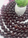 Hessonite Garnet Round 16mm Beads - AAA Quality Beads- Length 16 Inch, origin Mozambique