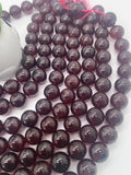 Hessonite Garnet Round 16mm Beads - AAA Quality Beads- Length 16 Inch, origin Mozambique