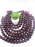 Hessonite Garnet Round 16mm Beads - AAA Quality Beads- Length 16 Inch, origin Mozambique
