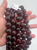 Hessonite Garnet 18MM Round Beads, - Big size Garnet, AAA Quality Beads- Length 16 Inch.