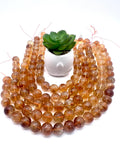 16mm Citrine Round beads top Quality, Natural Citrine in perfect Round. Brandy citrine. origin Brazil.