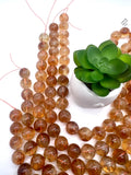 16mm Citrine Round beads top Quality, Natural Citrine in perfect Round. Brandy citrine. origin Brazil.