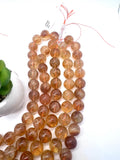 16mm Citrine Round beads top Quality, Natural Citrine in perfect Round. Brandy citrine. origin Brazil.