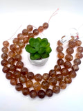 Citrine Round 20MM size beads, Good Quality, Natural Citrine, Madeira/brandy citrine. Big size round, origin Brazil