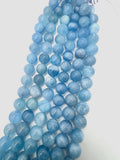 16MM Aquamarine Round Beads - AAA Quality - Length 40 cm- Natural Aquamarine from Brazil.