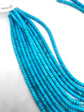 6 mm Turquoise Roundel Beads - AAA Quality - Origin America- Length 40 cm - Natural Turquoise Rondelle Beads