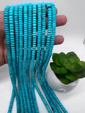 6 mm Turquoise Roundel Beads - AAA Quality - Origin America- Length 40 cm - Natural Turquoise Rondelle Beads