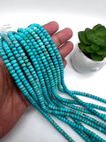 6 mm Turquoise Roundel Beads - AA Quality - Origin America- Length 40 cm - Natural Turquoise Rondelle Beads