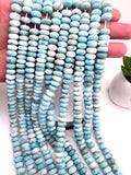 Larimar Roundel Beads 10 mm AAA Quality Length 40 cm Larimar Good Quality beads - Larimar Rondelle Beads