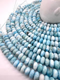 Larimar Roundel Beads 10 mm AAA Quality Length 40 cm Larimar Good Quality beads - Larimar Rondelle Beads
