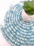 Larimar Roundel Beads 10 mm AAA Quality Length 40 cm Larimar Good Quality beads - Larimar Rondelle Beads