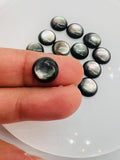 10MM Black MOP Round Cabs • Pack of 5 pieces • Black Mother Of Pearl Cabochon • • AAA Quality, thickness 3mm