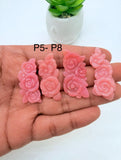 Pink Opal Carving - Code P5 -P8 - Natural Pink Opal Loose Piece - Pink Opal Pendant