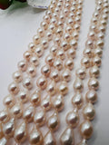 Pearl baroque shape, 8-9mm size, Natural Freshwater cultured Pearl, baroque shape, 8X11 mm size. good luster.
