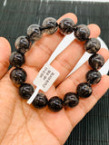 Black Rutile Bracelet 14 mm Size • Code #K9 • AAA Quality • Natural Rutilated Quartz • Rutile Round Beads Bracelet