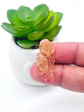 Pink tourmaline Carving - Code #4-7 - Size 21X25 mm - Weight -- Natural Pink Opal Loose Piece - Pink Opal Pendant