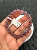 Super Seven Bracelet • 9 mm Size • Code S3 • 7.5 Inch Length • AAAA Quality • Natural Super Seven Round Bracelet