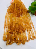 Citrine Faceted Heishi Beads 6/7mm mm Size- AAA Quality- Length 16 Inch - Natural Citrine Heishi Tyre Beads, origin Brazil