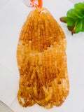 Citrine Faceted Heishi Beads 6/7mm mm Size- AAA Quality- Length 16 Inch - Natural Citrine Heishi Tyre Beads, origin Brazil
