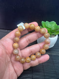Yellow Sapphire Bracelet• mm Size-12mm • Code #Y5 • AAAA Quality • 7.5'' length • Natural Sapphire Round Bracelet