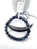 Pitersite Bracelet• 8 mm Size • Code #P1 • AAAA Quality • 7.5'' length • Natural Sapphire Round Bracelet