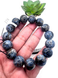 Pitersite Bracelet• 14 mm Size • Code #P4 • AAAA Quality • 7.5'' length • Natural Sapphire Round Bracelet