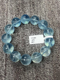 Aquamarine Round Bracelet •17 mm Size • Code C1 • 5A Quality • 7.5 Inch Length • Stretch Bracelet • Natural Aquamarine Bracelet