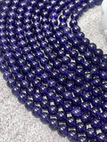 8MM Amethyst Round Beads , Length 40cm, Natural Amethyst Round .AAA Quality origin Africa