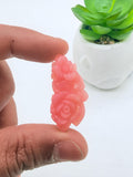Pink Opal Carving - Code P1 - P4 - Natural Pink Opal Loose Piece - Pink Opal Pendant