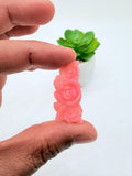 Pink Opal Carving - Code P5 -P8 - Natural Pink Opal Loose Piece - Pink Opal Pendant