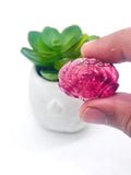 Pink tourmaline Carving - Code #T1 - Size 29X22 mm - Weight 8.3 gm- Natural Pink Opal Loose Piece - Pink Opal Pendant