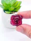 Pink tourmaline Carving - Code #T2 - Size 21X22 mm - Weight 8.6 gm- Natural Pink Opal Loose Piece - Pink Opal Pendant